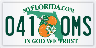 FL license plate 0410MS
