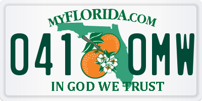 FL license plate 0410MW