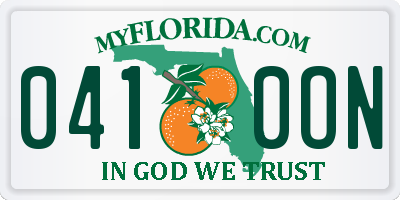 FL license plate 0410ON