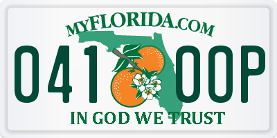 FL license plate 0410OP