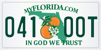 FL license plate 0410OT