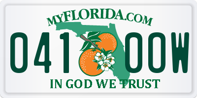 FL license plate 0410OW