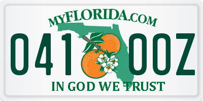 FL license plate 0410OZ