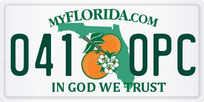 FL license plate 0410PC