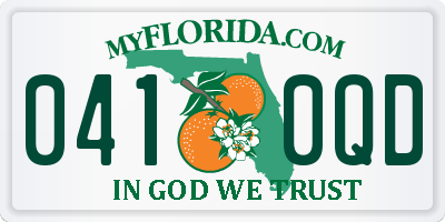 FL license plate 0410QD