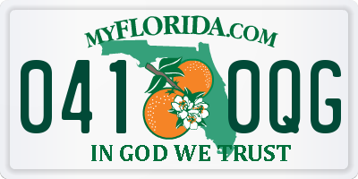FL license plate 0410QG