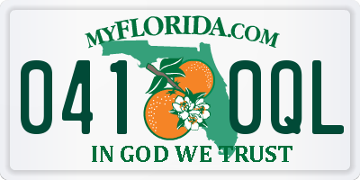 FL license plate 0410QL