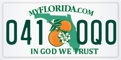 FL license plate 0410QO