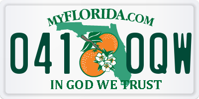 FL license plate 0410QW