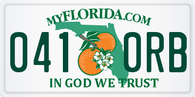 FL license plate 0410RB