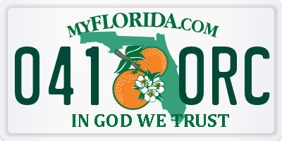 FL license plate 0410RC