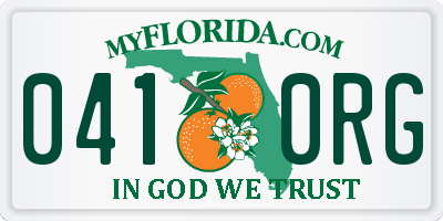 FL license plate 0410RG
