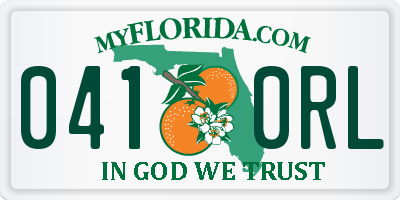 FL license plate 0410RL