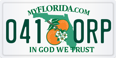 FL license plate 0410RP