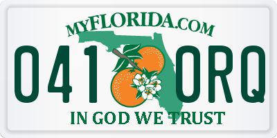 FL license plate 0410RQ