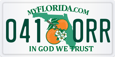 FL license plate 0410RR
