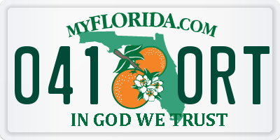 FL license plate 0410RT