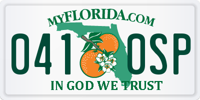 FL license plate 0410SP