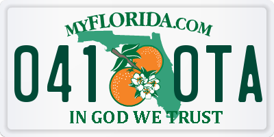 FL license plate 0410TA