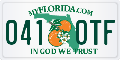 FL license plate 0410TF
