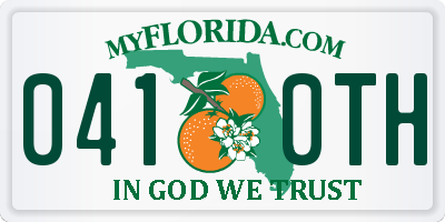 FL license plate 0410TH