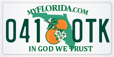 FL license plate 0410TK