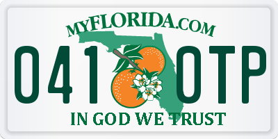 FL license plate 0410TP