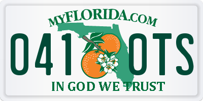 FL license plate 0410TS