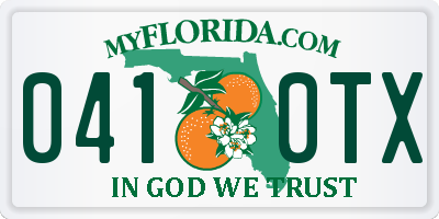 FL license plate 0410TX
