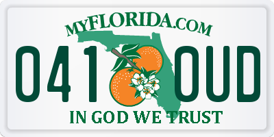 FL license plate 0410UD