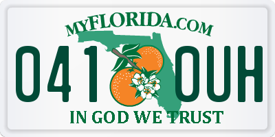 FL license plate 0410UH