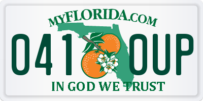 FL license plate 0410UP