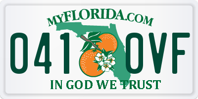 FL license plate 0410VF