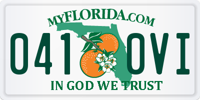 FL license plate 0410VI