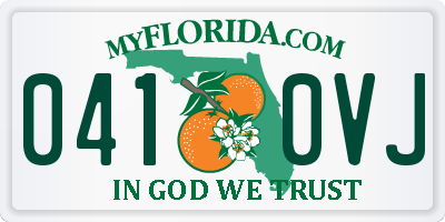 FL license plate 0410VJ