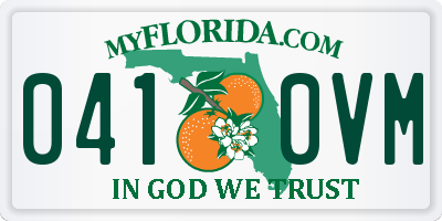 FL license plate 0410VM