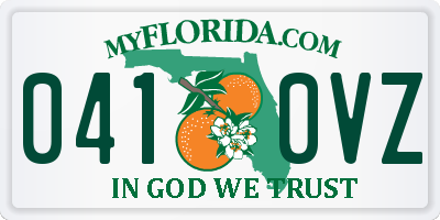FL license plate 0410VZ