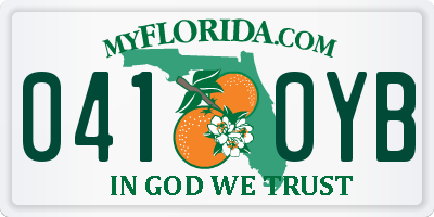 FL license plate 0410YB