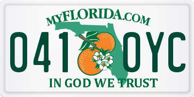 FL license plate 0410YC