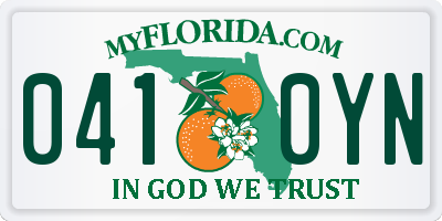 FL license plate 0410YN