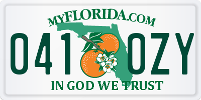 FL license plate 0410ZY