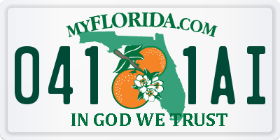 FL license plate 0411AI