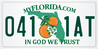 FL license plate 0411AT