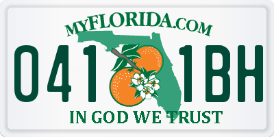 FL license plate 0411BH