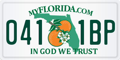 FL license plate 0411BP