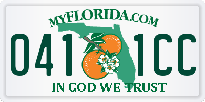 FL license plate 0411CC