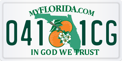 FL license plate 0411CG