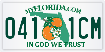FL license plate 0411CM