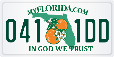 FL license plate 0411DD
