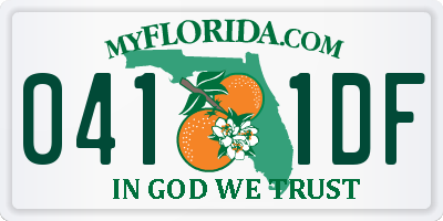 FL license plate 0411DF